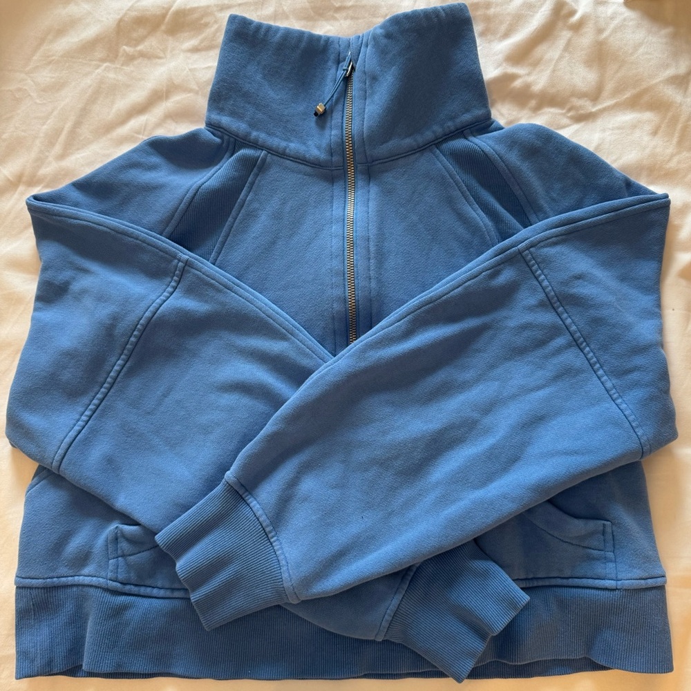 LULULEMON half zip scuba (color: blue nile, size: XS/S)